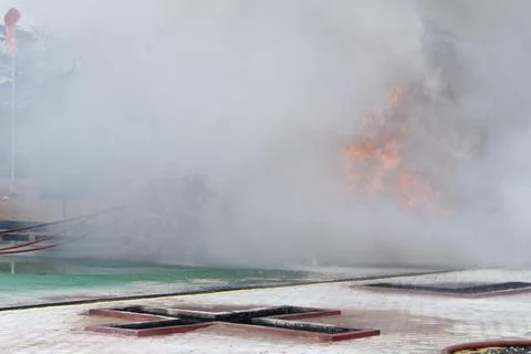 Fire extinguishing Stock Photos