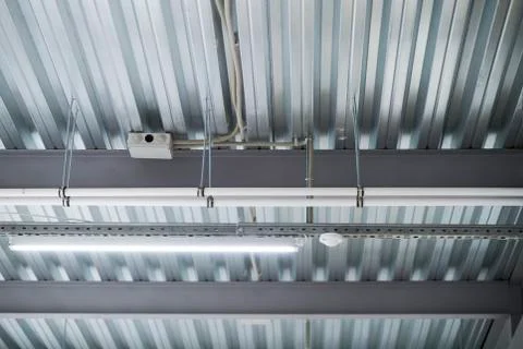 Fire extinguishing system on the ceiling Stock Photos