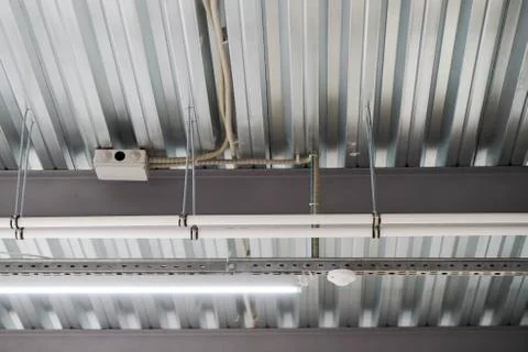 Fire extinguishing system on the ceiling Stock Photos