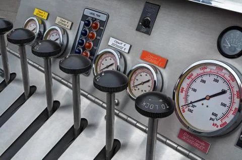 Fire-extinguishing system control panel Stock Photos