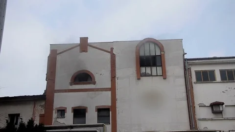 Fire at the factory Video stock 97716729