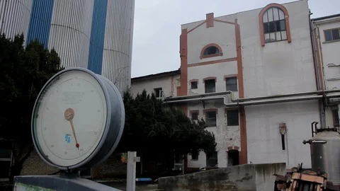 Fire at the factory Stock Footage 97720828