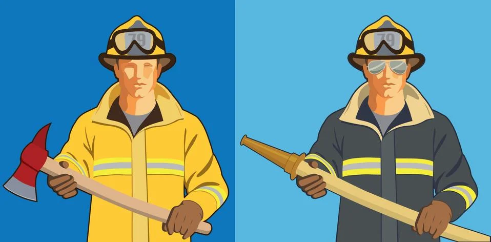 Fire Fighter Stock Illustration