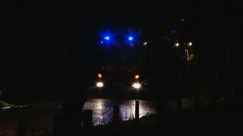 Fire fighter at night - HD Stock Footage 21991140