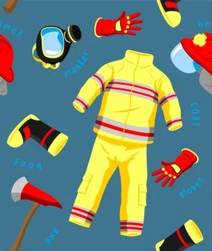 FIRE FIGHTER PATTERN Stock Illustration