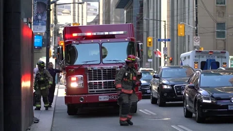 Fire Fighter in Toronto Video stock 249680533