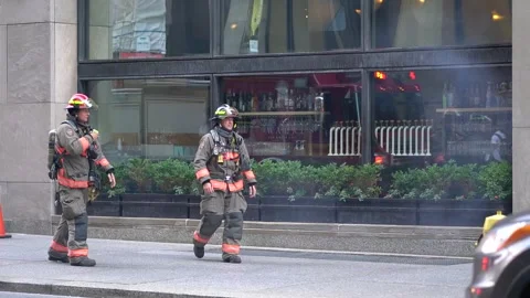 Fire Fighter in Toronto Video stock 249680632