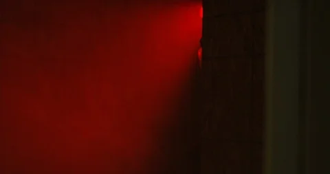 Fire Fighter walks into smoke filled room Stock Footage 108819824
