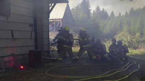 Fire fighters get ready Stock Footage 60753154
