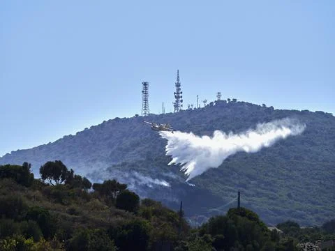 Fire fighters in the sky Stock Photos