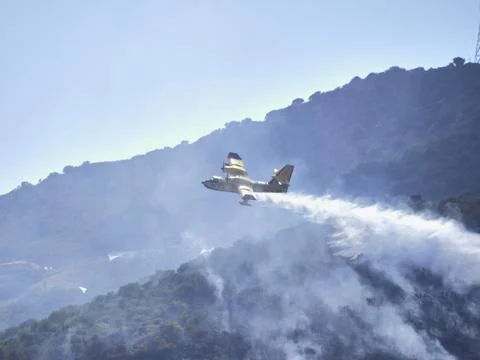 Fire fighters in the sky Stock Photos