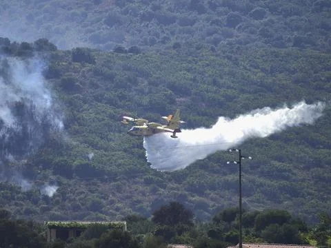 Fire fighters in the sky Stock Photos