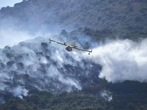 Fire fighters in the sky Stock Photos