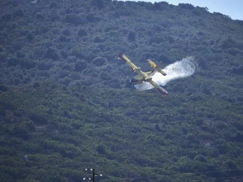 Fire fighters in the sky Stock Photos