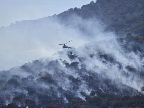 Fire fighters in the sky Stock Photos