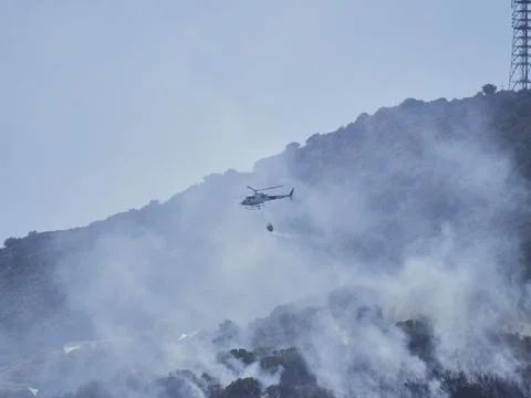 Fire fighters in the sky Stock Photos