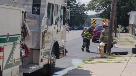 Fire fighters suiting up. Stock Footage 251497550