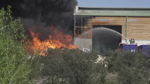 Fire fighting building 01 Stock Footage 44175110