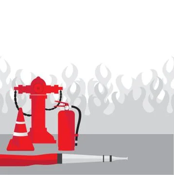 Fire fighting equipment Stock Illustration