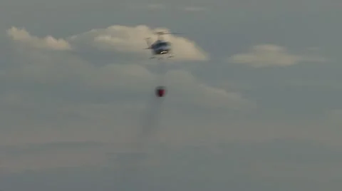 Fire Fighting Helicopter Stock Footage 12766522