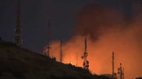 ..fire fighting helicopter intervention antennas 8 Stock Footage 149103280