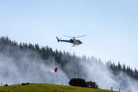 Fire fighting helicopter Fotos de archivo