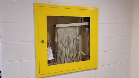 Fire Fighting Hose Box Stock Footage 91052729