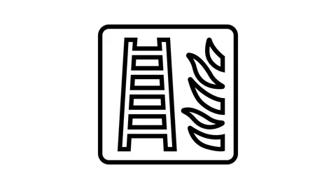 Fire fighting hose standpipe outlet line icon animation Stock Footage 326133318