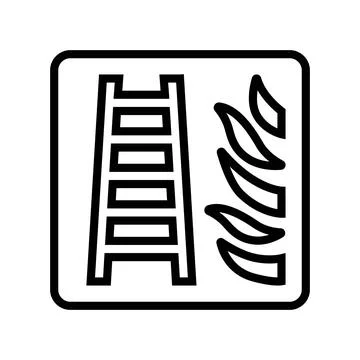 Fire fighting hose standpipe outlet line icon vector illustration Stock Illustration