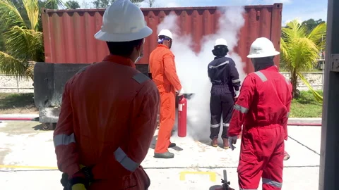 Fire Fighting Training Stock Footage 143947402