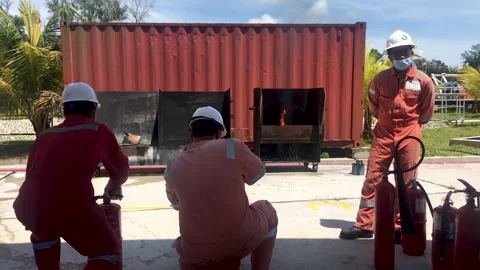 Fire Fighting Training Stock Footage 143950236