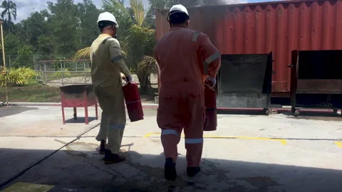 Fire Fighting Training Stock Footage 143950314