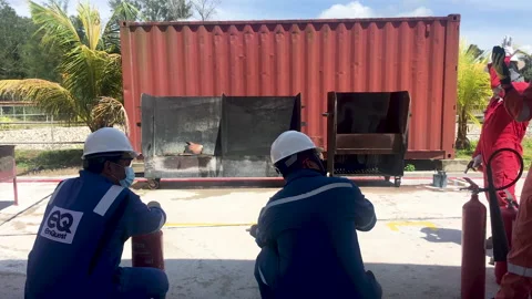 Fire Fighting Training Video stock 143950818