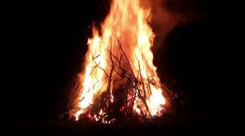 Fire, fire, flame(real time) Stock Footage 32406974