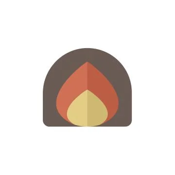 Fire fire flat style icon vector illustration Stock Illustration