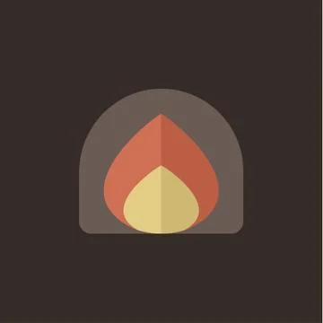 Fire fire flat style icon vector illustration Stock Illustration