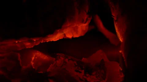 Fire in fireplace 1 Stock-Footage 24704302