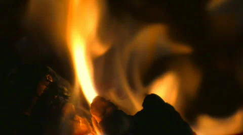 Fire in the fireplace 2 Video stock 486683