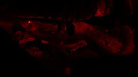 Fire in fireplace 3 Stock Footage 24704306