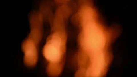 Fire in the fireplace. The firewood is burning. flame. Refocus with blur to shar Stock Footage 71143258