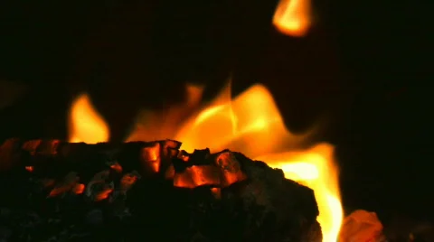 Fire in the fireplace Video stock 486687