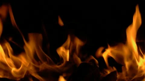 Fire in fireplace 스톡 동영상 10905801