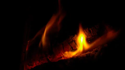 Fire in fireplace Stock-Footage 23087412
