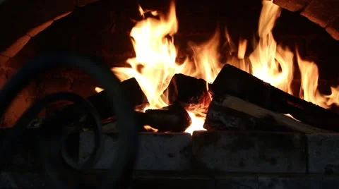 Fire in the fireplace 스톡 동영상 47833747