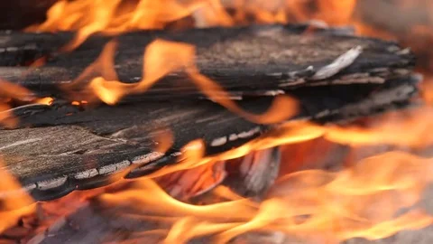 Fire in the Fireplace Video stock 80815091