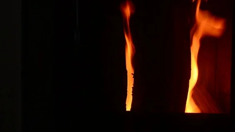Fire in a fireplace 스톡 동영상 81656783
