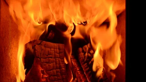 Fire in a fireplace 스톡 동영상 82421182
