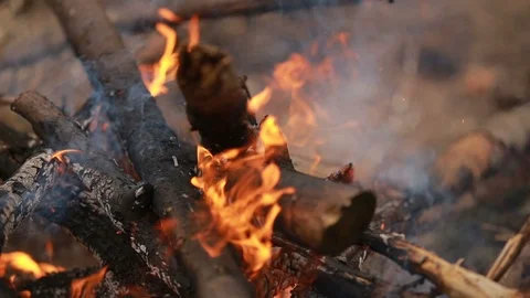 Fire in the Fireplace Video stock 92577200