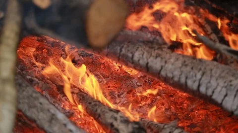 Fire in the Fireplace Video stock 92577231