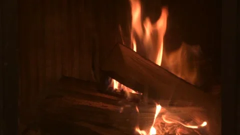 The fire in the fireplace. Stock Footage 327374419